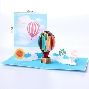 Happy Mother's Day! Hot Air Balloon Pop Up Greeting Card, Pop-Up Card, 3D Card